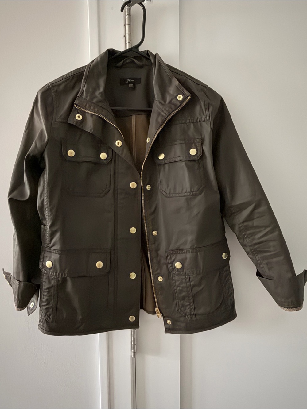J. Crew Olive Field Jacket with Brass Hardware - Size XSP